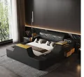 JVmoebel Multimediabett Luxus Polsterbett mit Massagefunktion und Bluetooth-Funktion (1-tlg., 1x Bett ohne Nachttische), Made in Europa