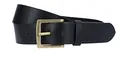 Gusti Gürtel Leder - Jori schlichter Ledergürtel mit goldener Schnalle Accessoires Herren Damen Unisexgürtel Schwarz Leder