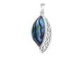 Vivance Kettenanhänger 925-Sterling Silber rhodiniert Abalone
