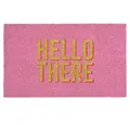 Giftcompany Fußmatte Fußmatte aus Kokosfasern Hello There Glitzer Rosa (75x45cm)