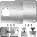 Edelstahl Scharnier Reparaturplatte, Küchenscharnier Reparaturplatten mit Schrauben, 9 x 9 cm Schrankscharnier Scharniere, Hinge Repair,Schrank, Möbel, Schublade, Fenster (2)