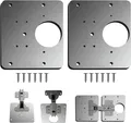 Hochwertige Edelstahl Scharnier Reparaturplatte mit Schrauben, 9x9 cm - Für S...