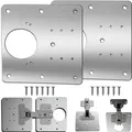 Edelstahl Scharnier Reparaturplatte, Küchenscharnier Reparaturplatten mit Sch...