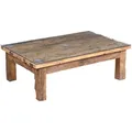 Couchtisch Aafke 120x80 cm Industrial Look mit Glas & Altholz