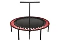 bellicon Fitnesstrampolin 125cm (Rot) mit Seilring-Federung bis 90kg (Medium), Stabile Schraubbeine & T-Stange, Dreiteiliger Rahmen