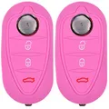 2X Soft Case Schutz Hülle Auto Schlüssel Rosa für ALFA Romeo Mito Giulietta 940 4C ab 2008