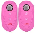 mt-key Schlüsseltasche 2x Autoschlüssel Silikon Schutzhülle im 2er-Set (Set), ALFA Romeo Mito Giulietta 940 4C ab 2008 3 Tasten Klappschlüssel