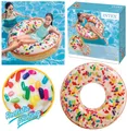Intex Schwimmreifen Donut Streusel 99 cm XXL Schwimmring Luftmatratze Regenbogen