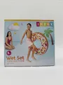 Intex Schwimmreifen Donut Streusel 99 cm XXL Schwimmring Luftmatratze Regenbogen
