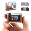 Rollei Minidigitalkamera Vintage Braun, 1080P FHD Kleine Retro Digitalkamera mit 0,96 Zoll Farbbildschirm 2MP Daumenkamera Kompakte Fotokamera mit Blitz & Aufzeichnung, Mini-Digital-Kamera-Klein