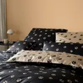 elegante Mako-Satin-Kissenbezug einzeln Paws Farbe Schwarz-Beige Größe 80x80