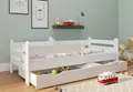 Kids Collective Kinderbett 80x160 80x180 90x200 mit Rausfallschutz, Schublade, Lattenrost, Komplettbett, Jugendbett, viel Stauraum, Bettkasten, 160x80 cm