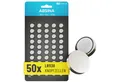 ABSINA AG10 LR1130 Knopfzelle 50er Pack - 1,5V Alkaline Knopfzellen Knopfzelle, (1,5V V, 1 St)