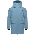 Stone Harbour Wintermantel Emriis XX Warmer Herren Mantel mit Magnet-Knöpfen blau XXL (56)