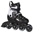 Powerslide Inline Skates Khaan Junior SQD Black - größenverstellbare Inliner für Mädchen und Jungen - Skates Schwarz/Weiß (35-38)