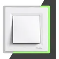 4 x SOIXX im Dunkeln leuchtende Rahmen Schneider Electric Asfora Steckdosen Schalter - Weiß