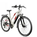 ZÜNDAPP Ebike Damen 28 Zoll Trekkingfahrrad | E Bike 8 Gänge 165-195 cm Elektro Fahrrad | E-Bike Elektrofahrrad mit hydraulischen Scheibenbremsen | Z810 (Antique White, 50 cm)