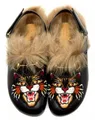 GUCCI Lammfell Princetown Sandalen mit Horsebit Unisex Clog Diese luxuriösen Slipper sind ein seltenes Sammlerstück