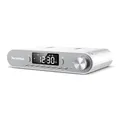 TechniSat KITCHENRADIO - Elegantes UKW-Unterbau-Küchenradio mit Arbeitsleuchte (Timer Direktwahltaste, Weckfunktionen, LED-Display, Unterschrankbeleuchtung, Bluetooth, Freisprecheinrichtung, 5 W)