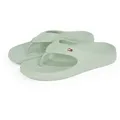 Zehentrenner TOMMY HILFIGER "TH COMFORT BEACH SANDAL", Damen, Gr. 39/40, grün (mint), Synthetik, modisch, Schuhe, Dianette, Sommerschuh, Bequemschuh mit kleiner Logostickerei