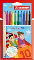 STABILO - Filzstift und Fineliner in einem - Trio 2 in 1-10er Pack