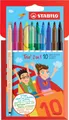 STABILO Filzstift STABILO Filzstifte und Fineliner Trio 2in1 10er Set