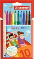 10 x Stabilo Filzstift & Fineliner Trio 2in1 Spitze 0,5 mm + 2 mm sortiert 222/1