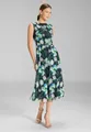 SWING Cocktailkleid - Kleid aus bedrucktem Mesh Taillierter Schnitt mit ausgestelltem Rockteil
