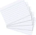 Herlitz Karteikarte - A5 (148 x 210 mm) - Querformat - Weiß - Liniert (Packung mit 100)