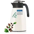 Blumtal Isolierkanne Thermoskanne Carla - 1L Bruch- und auslaufsicher, 2 l, Quick Tip Verschluss, BPA-frei, hält Getränke stundenlang warm & kalt weiß 2 l