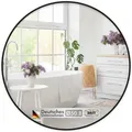 Wandspiegel Bella Runder Spiegel Mit Schwarzem Rahmen Aus Aluminiumlegierung Ø 50 Cm