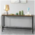 Fsb19-n Vintage Konsolentisch Metall Flurtisch Dekotisch Sideboard Beistelltisch Natur/schwarz Bht Ca: 120x65x20cm - Sobuy