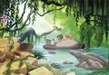 Fototapete KOMAR, JUNGLE BOOK SWIMMING WTH BALOO, 8 Teile, BxH 368 x 254 cm