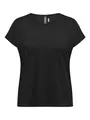 ONLY Damen ONPAUBREE SS Loose TR Tee Curvy-Opus Sporttop, Schwarz (Black Black), 48 (Herstellergröße: 48/50)