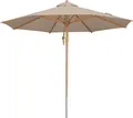 anndora Sonnenschirm - Dark Natural - anndora Sonnenschirm 3m mit Holz Buche dark natural - entnehmbare Streben - Seilzug