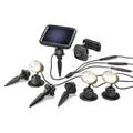 2x LED Solarstrahler  Trio warmweiss Solar Gartenstrahler Leuchte Lampe Garten