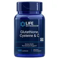 LIFE EXTENSION GLUTATHIONE, CYSTEINE & C Immunsystem 100 Kapseln SUPER PREIS
