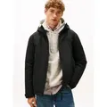 Tommy Hilfiger Funktionsjacke TECH HOODED SHORT PADDED JACKET Winterjacke, Outdoorjacke wasserabweisend schwarz L (50)