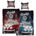 Linon Bettwäsche Volkswagen Orginals 135 x 200 cm Bulli VW Kinderbettwäsche 087