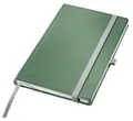 Leitz Style A5 Notizbuch Liniert, Hardcover, 160 Seiten, 80 Blatt, FSC-zertifiziertes 100 g/m² Papier, Verschluss & Lesezeichen, für Büro & Home Office, Grün, 44851053
