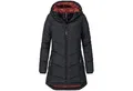 SUBLEVEL Steppjacke Damen Mantel mit Kapuze lange Winter Jacke Parka Stehkragen, Kapuze, flauschig, kuschelig, warm, Outdoor, Mantel
