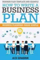 Alex Genadinik Business Plan Template And Example (Taschenbuch)