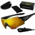 HSE - SportEyes Sportbrille SPEEDWULF, Steinschlagbeständig durch Kunststoff-Sicherheitsglas goldfarben