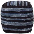 SITZWÜRFEL Texas blau gestreift, 40/40/40 cm