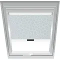 Roto Verdunklungsrollo Kreise-Grau 3-V56, 94x140 cm (9/14), 647 Kunststoff,Manuell,Roto,weiße Schiene