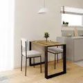 AKKE Retro-Holz LOFT Tisch mit schwarze beine LxBxH: 90x60x75 cm - Schwarz