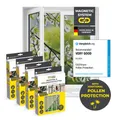 Moskitonetz Pollenschutz Fenster Fliegengitter 4er Set 150x130 Magnetbefestigung