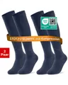 sockenkauf24 Stützkniestrümpfe Kompressionsstrümpfe Reisestrümpfe Stützstrümpfe mit Kompression (Jeans, 2-Paar, 39-42) aus Baumwolle für Damen & Herren mit Komfortbund