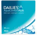 DAILIES AquaComfort Plus 1-Tages-Kontaktlinsen, 90 Stück, BC 8.7 mm, DIA 14.0 mm, -2 Dioptrien