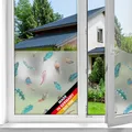 d-c-fix Fensterfolie Finja - 45 cm x 1,5 m – statische Sichtschutzfolie mit modernem Muster für Glasflächen – selbsthaftend, blickdicht, dekorativ